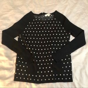 Ann Taylor LOFT polka dot sweater